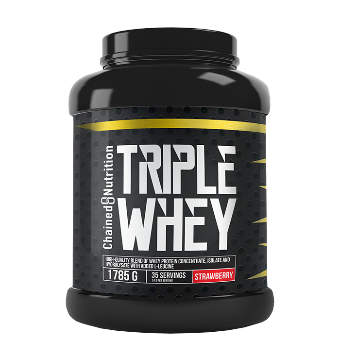 Chained Nutrition Triple Whey Vassleprotein 1785 g Strawberry