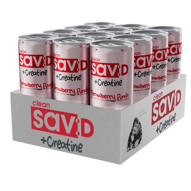Clean 12 x Clean sav:D + Creatine 330 ml Strawberry Punch