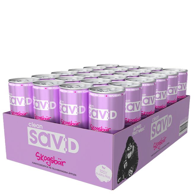 Clean 24 st Clean sav:D Flak 330 ml Skogsbär