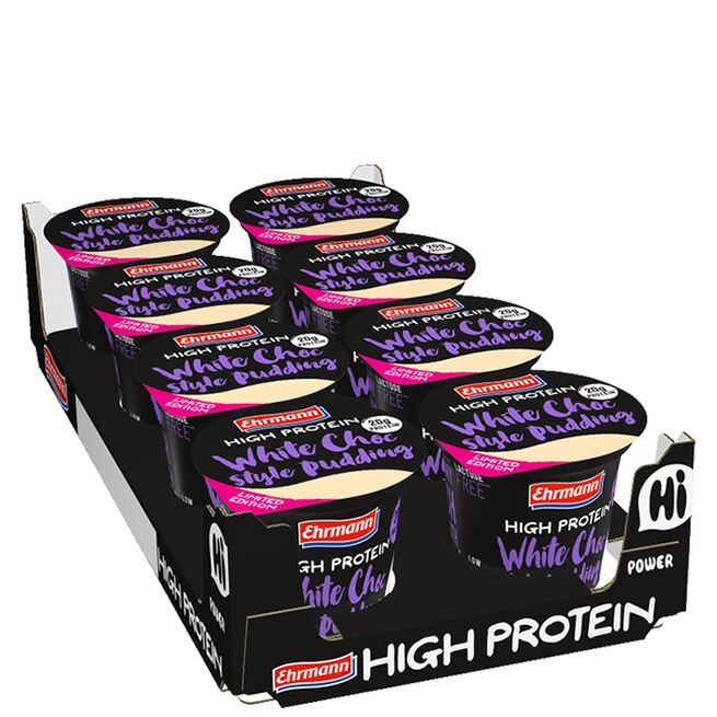 Ehrmann 8 x Ehrmann Protein Pudding, 200 g White Choc