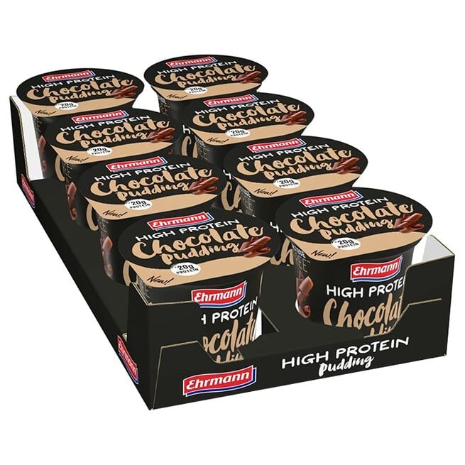 Ehrmann 8 x Ehrmann Protein Pudding, 200 g Chocolate