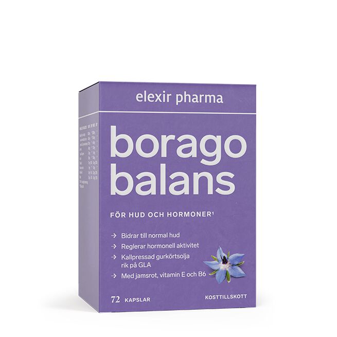 Elexir Pharma Borago Hud & Hormoner 72 kapslar