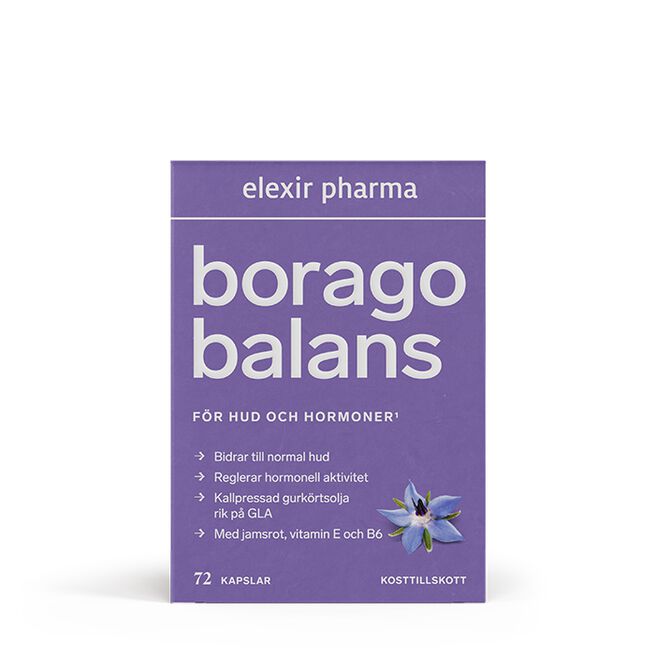 Elexir Pharma Borago Hud & Hormoner 72 kapslar