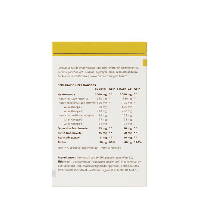 Elexir Pharma Buckthorn Havtornsextrakt 60 kapslar