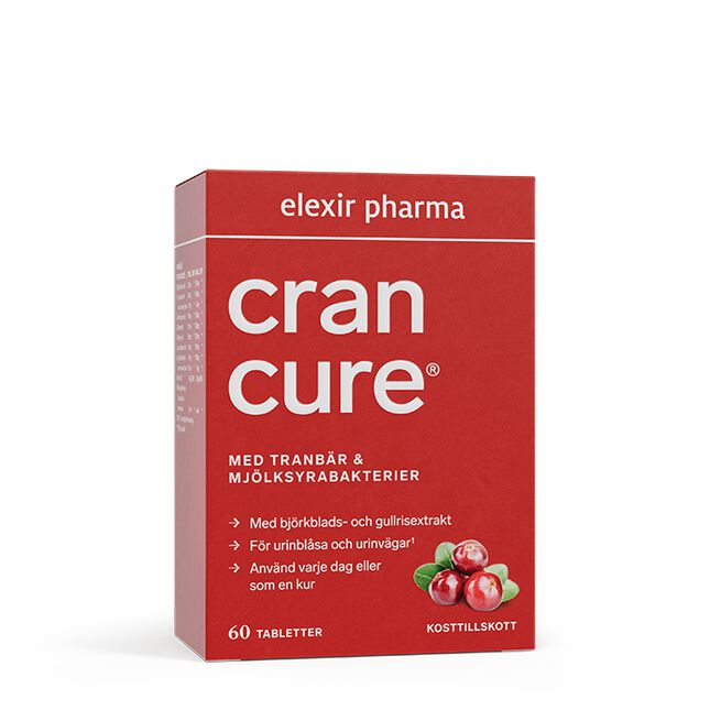 Elexir Pharma Cran Cure® Tranbär + Mjölksyrabakterier 60 tabletter