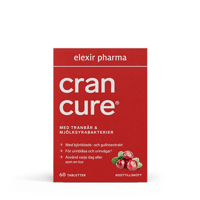 Elexir Pharma Cran Cure® Tranbär + Mjölksyrabakterier 60 tabletter