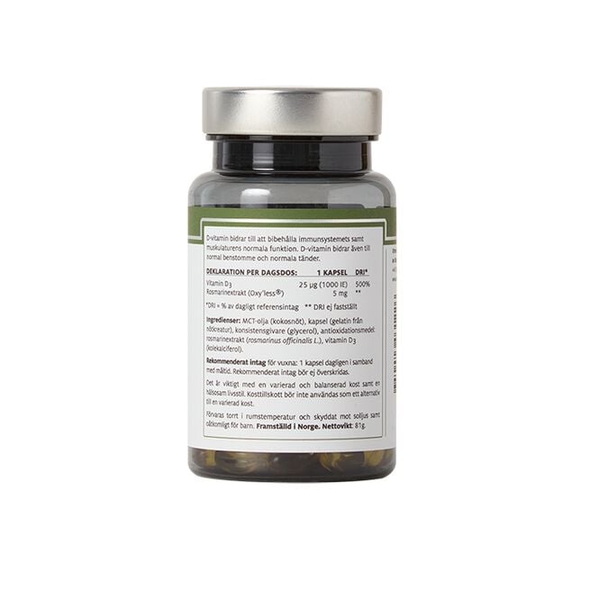 Elexir Pharma D3-vitamin 25 mcg 1000 IE 100 kapslar
