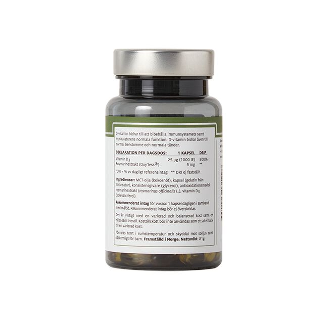 Elexir Pharma D3-vitamin 25 mcg 1000 IE 100 kapslar
