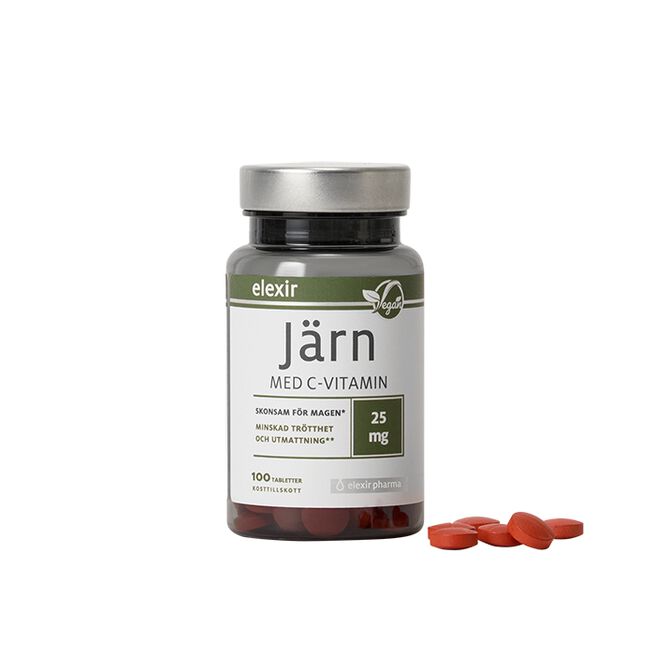 Elexir Pharma Järn med C-vitamin 100 tabletter