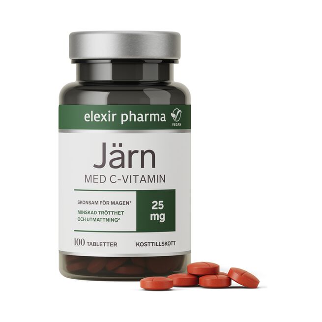 Elexir Pharma Järn med C-vitamin 100 tabletter