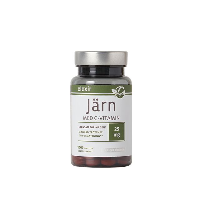 Elexir Pharma Järn med C-vitamin 100 tabletter