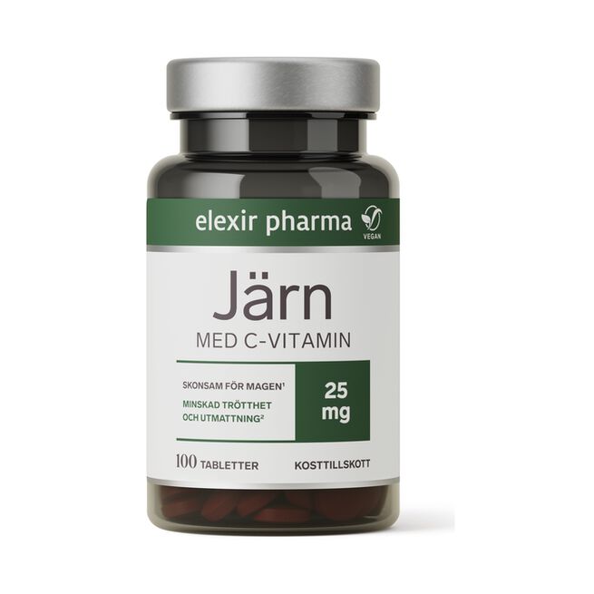 Elexir Pharma Järn med C-vitamin 100 tabletter