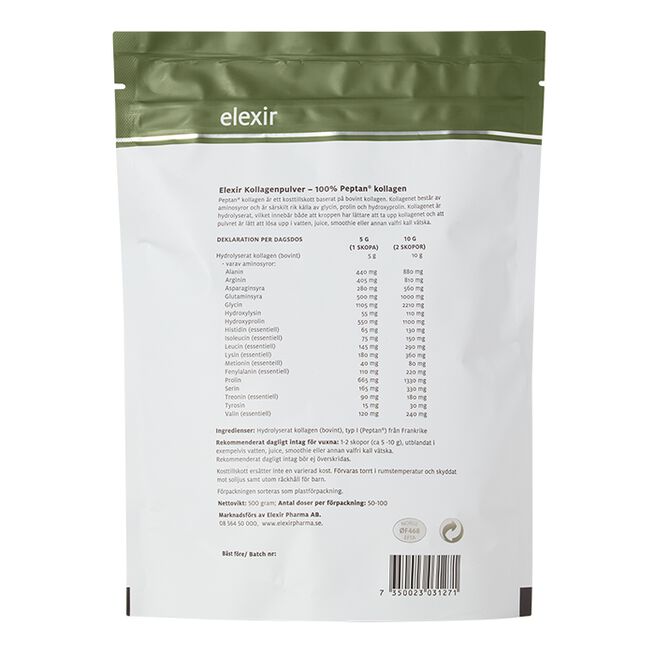 Elexir Pharma Kollagen 100 % Peptan® 500 g