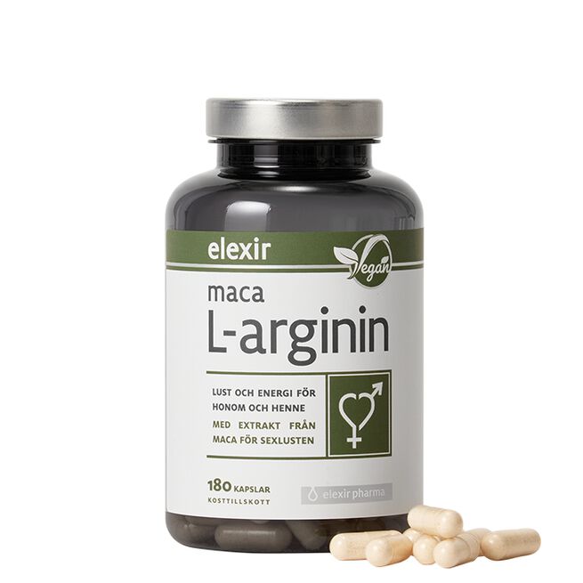 Elexir Pharma Maca L-arginin 180 kapslar