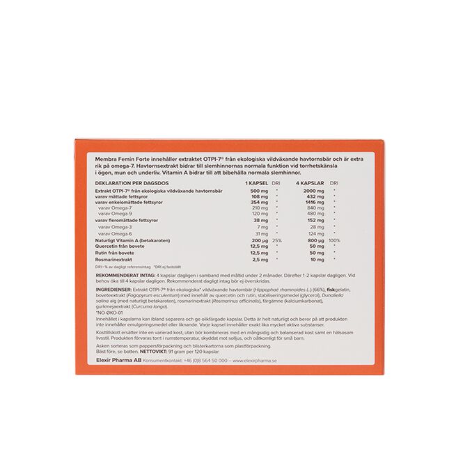 Elexir Pharma Membra Femin Forte 120 kapslar