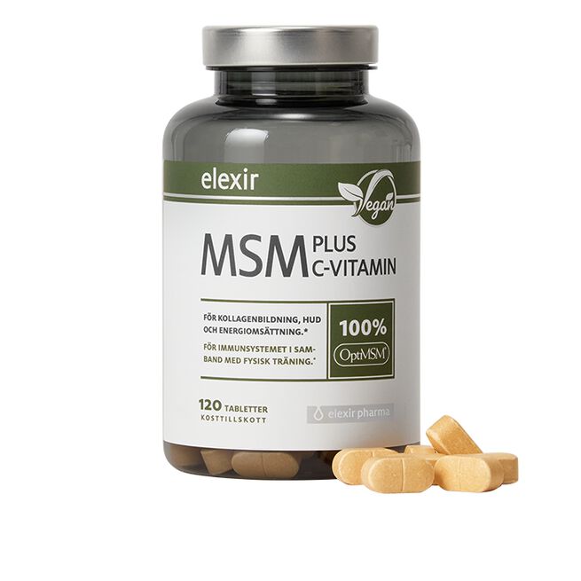 Elexir Pharma MSM + C Vitamin 120 tabletter