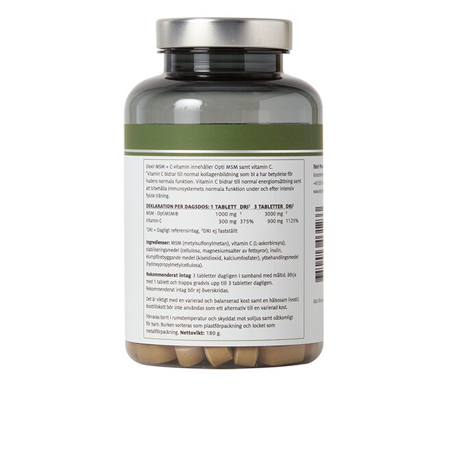 Elexir Pharma MSM + C Vitamin 120 tabletter