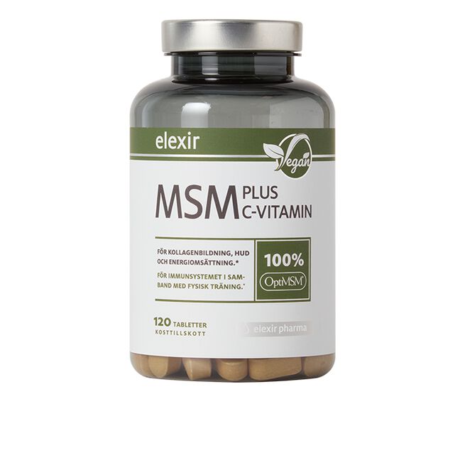 Elexir Pharma MSM + C Vitamin 120 tabletter