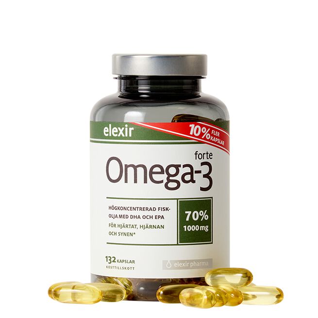 Elexir Pharma Omega-3 Forte 1000 mg 132 kapslar