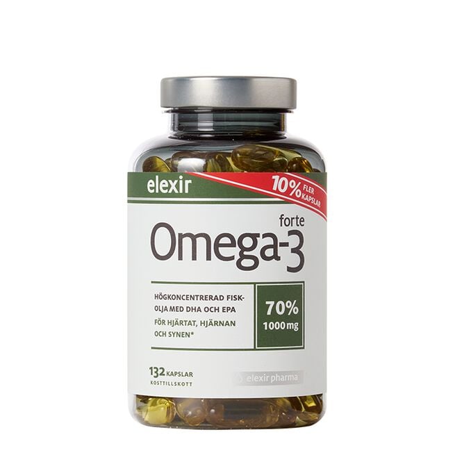 Elexir Pharma Omega-3 Forte 1000 mg 132 kapslar