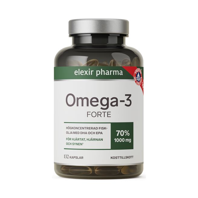 Elexir Pharma Omega-3 Forte 1000 mg 132 kapslar