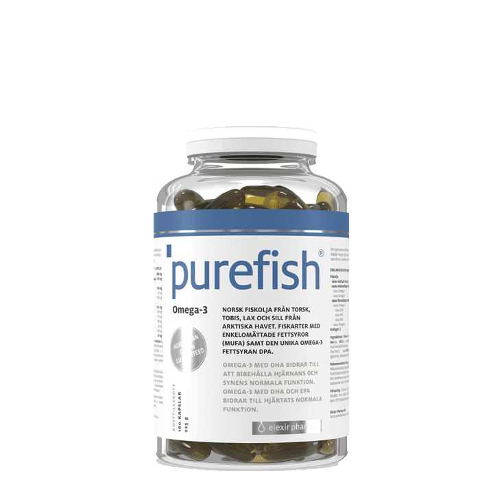 Elexir Pharma Purefish Omega-3 180 kapslar
