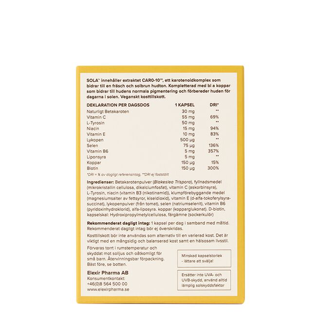Elexir Pharma SOLA 60 kapslar