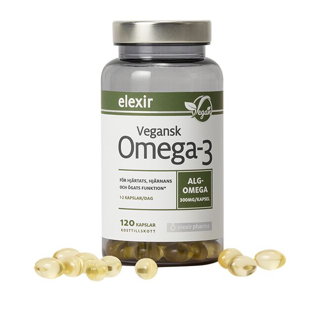 Elexir Pharma Vegansk Omega-3 120 kapslar