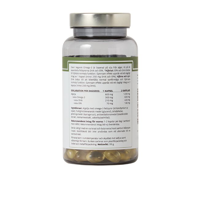Elexir Pharma Vegansk Omega-3 120 kapslar