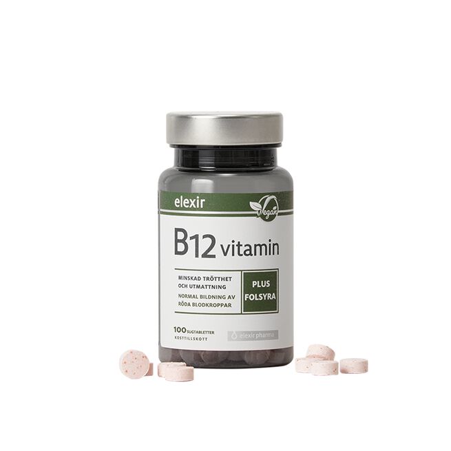 Elexir Pharma Vitamin B-12 Vegan 100 tabletter