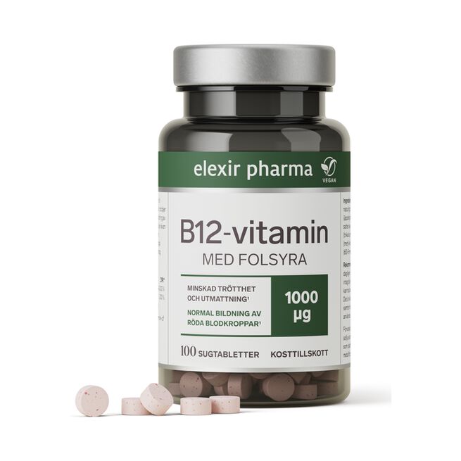 Elexir Pharma Vitamin B-12 Vegan 100 tabletter