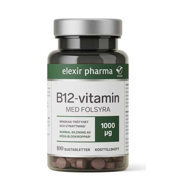 Elexir Pharma Vitamin B-12 Vegan 100 tabletter
