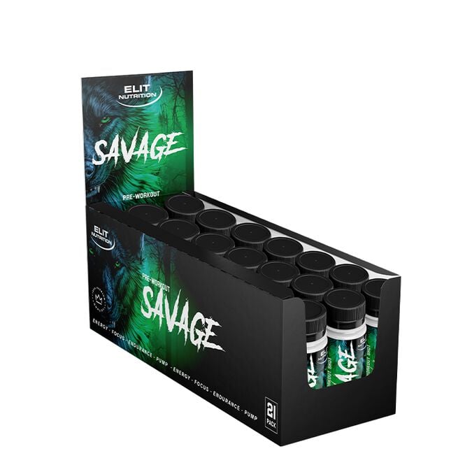 Elit Nutrition 21 x Savage PWO Shot, 60 ml Tropical