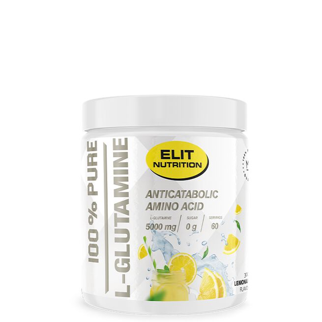 Elit Nutrition ELIT 100% Pure L-glutamine, 300 g Lemonade