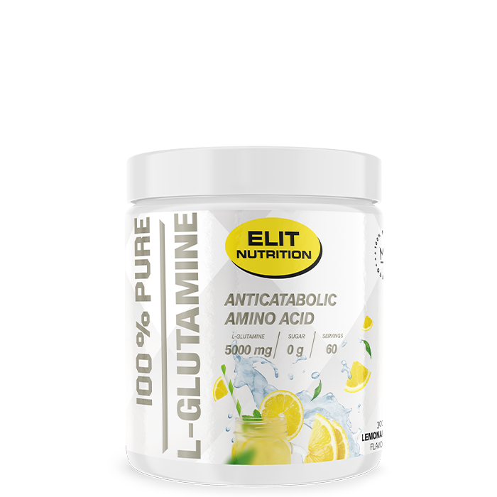 Elit Nutrition ELIT 100% Pure L-glutamine, 300 g Lemonade