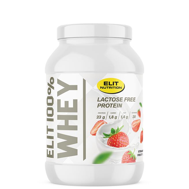 Elit Nutrition ELIT 100% Whey Laktosfritt Proteinpulver 900 g Strawberry Fruit