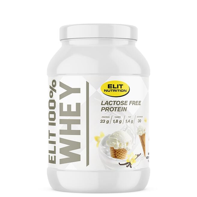 Elit Nutrition ELIT 100% Whey Laktosfritt Proteinpulver 900 g Vanilla Ice Cream
