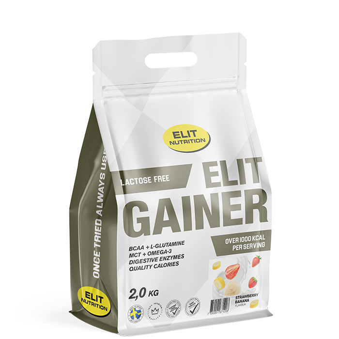 Elit Nutrition ELIT Gainer Laktosfri 2 kg Strawberry Banana