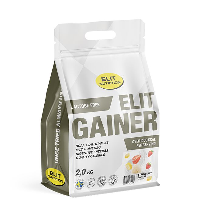 Elit Nutrition ELIT Gainer Laktosfri 2 kg Strawberry Banana