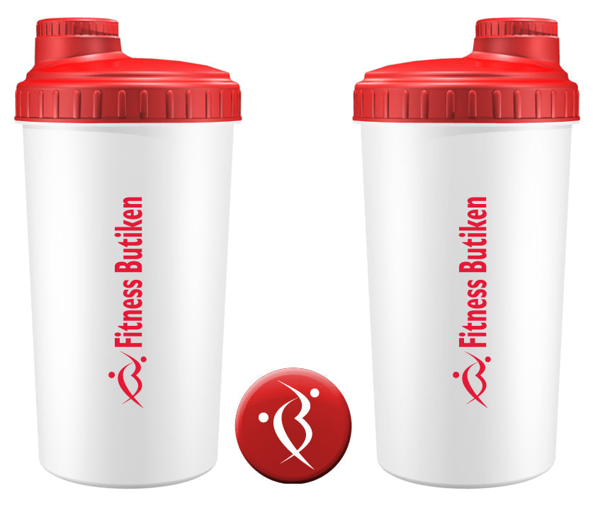 Fitnessbutiken Fitnessbutiken Shaker 700ml Vit / Röd