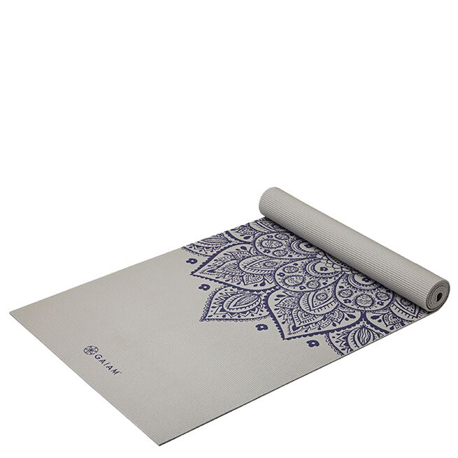 Gaiam Gaiam Sustained Grey Sundial Flower Yoga Mat 5 mm