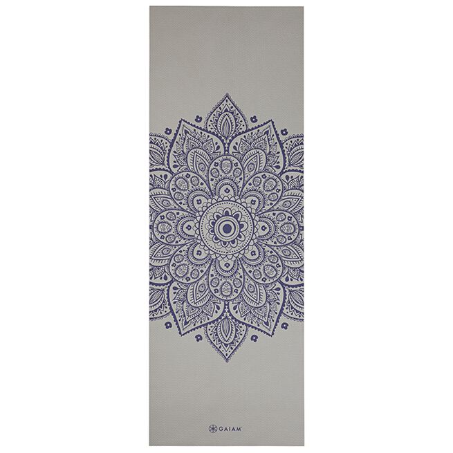 Gaiam Gaiam Sustained Grey Sundial Flower Yoga Mat 5 mm