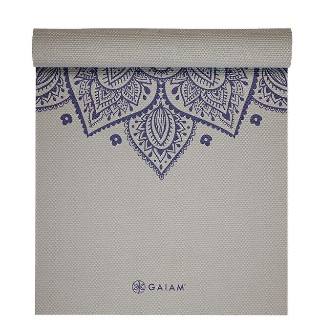 Gaiam Gaiam Sustained Grey Sundial Flower Yoga Mat 5 mm