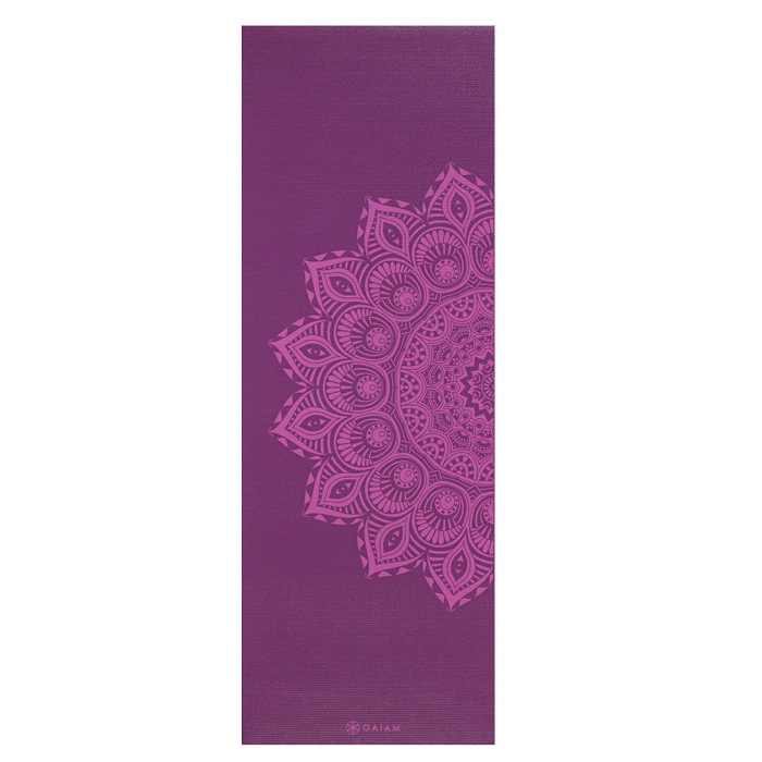 Gaiam Yogamatta 6mm Purple Mandala