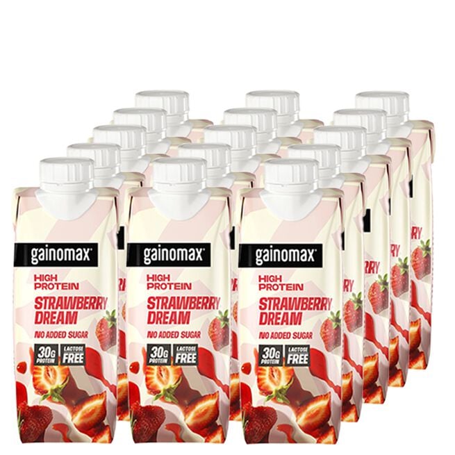 Gainomax 15 x Gainomax High Protein Drink 250 ml Jordgubb