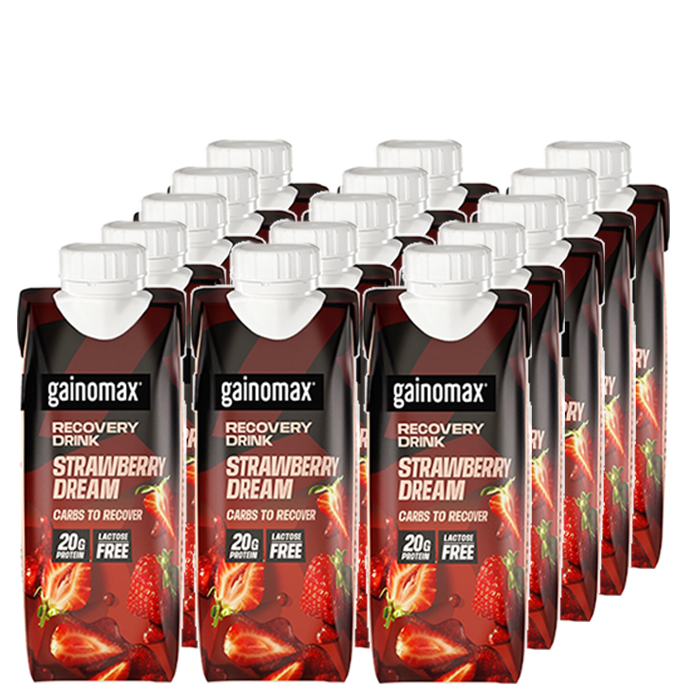Gainomax 15 x Gainomax Recovery Drink 250 ml Jordgubb