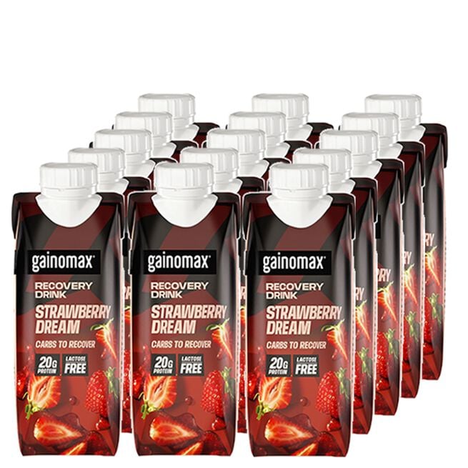 Gainomax 15 x Gainomax Recovery Drink 250 ml Jordgubb