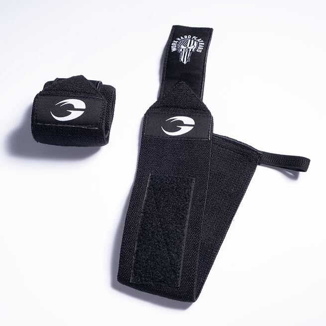 GASP Gear Hardcore Wrist Wraps 18 inch, Black/White