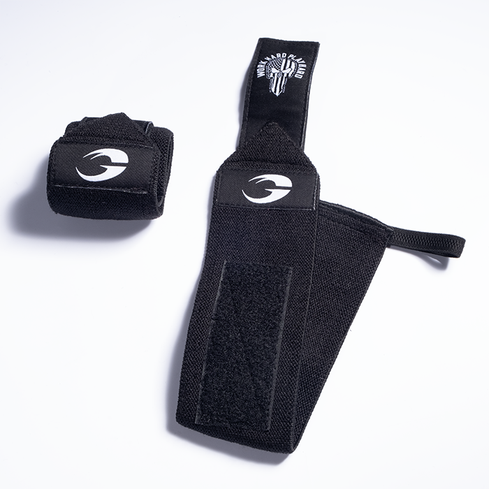 GASP Gear Hardcore Wrist Wraps 18 inch, Black/White