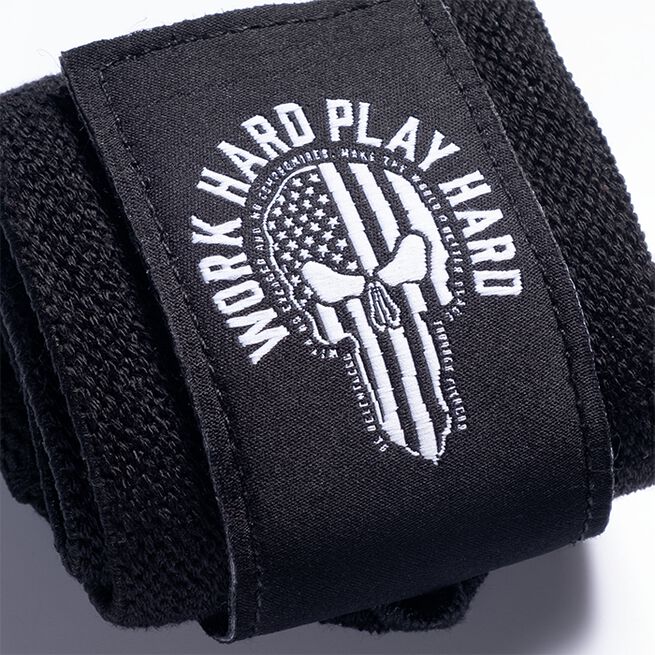 GASP Gear Hardcore Wrist Wraps 18 inch, Black/White